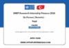 UNDP Research Internship Finance 2026