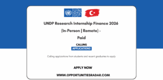 UNDP Research Internship Finance 2026