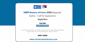 UNDP Rosters of Intern 2026 Belgrade, Serbia
