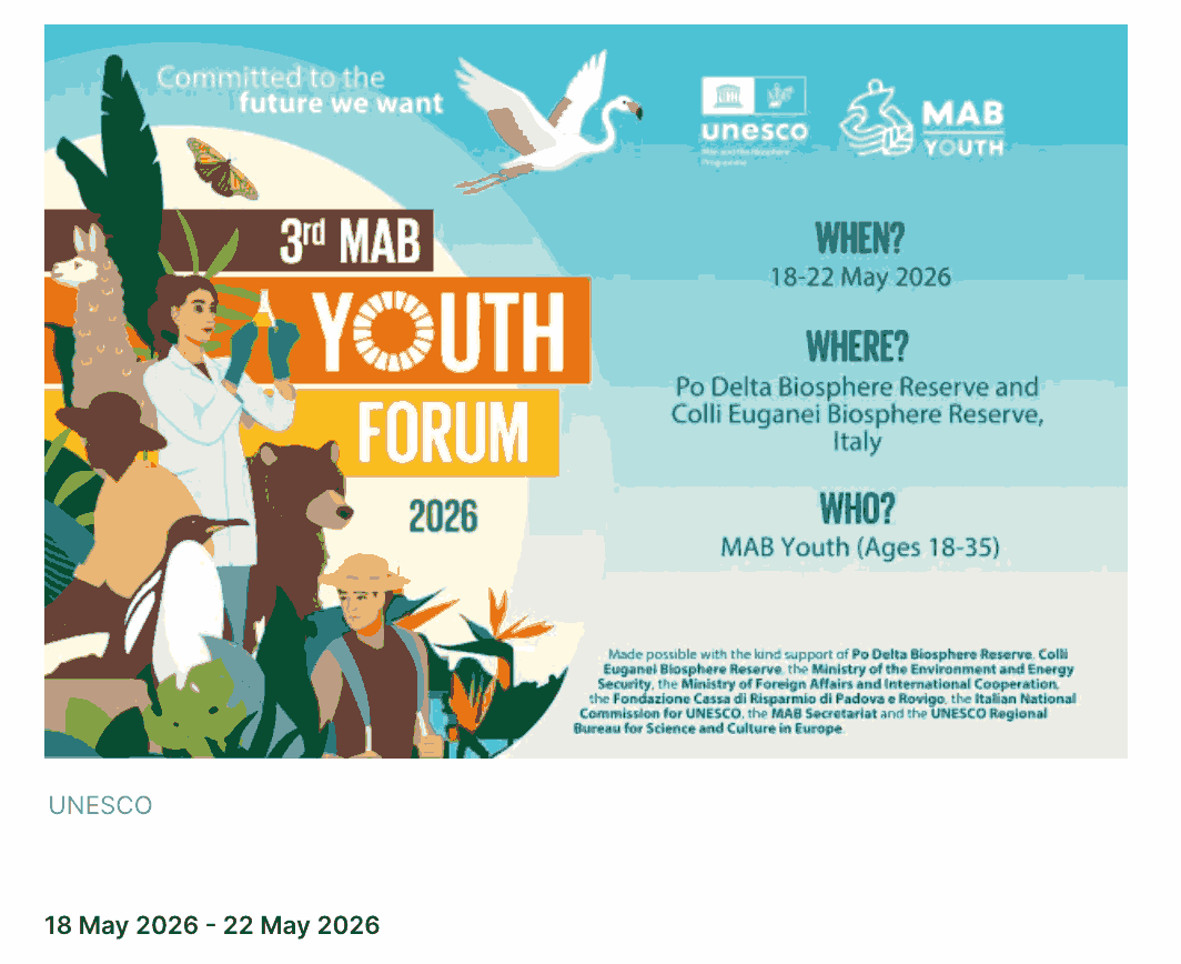 UNESCO MAB FORUM ANNOUNCMENT
