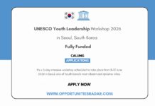 UNESCO Youth Leadership Workshop 2026 in Seoul – Fully Funded UNESCO Youth Leadership Workshop 2026