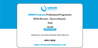 UNIDIR Graduate Professional Programme 2026