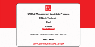 UNIQLO Management Candidate Program 2026