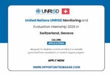 UNRISD Monitoring and Evaluation Internship 2026