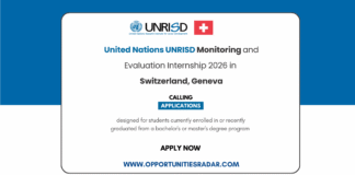UNRISD Monitoring and Evaluation Internship 2026