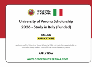 University of Verona Scholarship 2026 – Study in Italy (Funded) University of Verona Scholarship 2026