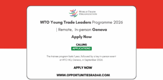 WTO Young Trade Leaders Programme 2026
