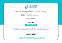 ASEFYLS Young Leaders Capacity Training 2026 | Funded to Norway ASEFYLS Young Leaders Capacity Training 2026