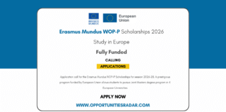 Erasmus Mundus WOP-P Scholarships 2026