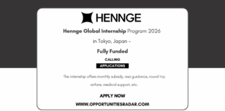 Hennge Global Internship Program 2026 in Tokyo