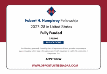 Hubert H. Humphrey Fellowship 2027 in USA – Fully Funded