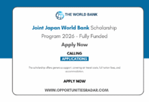 Joint Japan World Bank Scholarship Program 2026 – Fully Funded Joint Japan World Bank Scholarship Program 2026