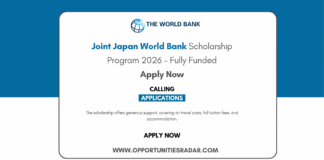 Joint Japan World Bank Scholarship Program 2026