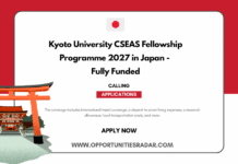 Kyoto University CSEAS Fellowship 2027