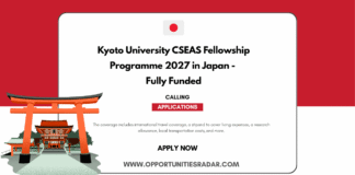 Kyoto University CSEAS Fellowship 2027
