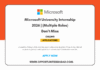 Microsoft University Internship 2026 | Paid (Multiple Roles) Microsoft University Internship 2026