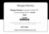 Morgan Stanley Corporate Finance Off-Cycle Internship 2027 in Zurich Morgan Stanley Corporate Finance Off-Cycle Internship 2027