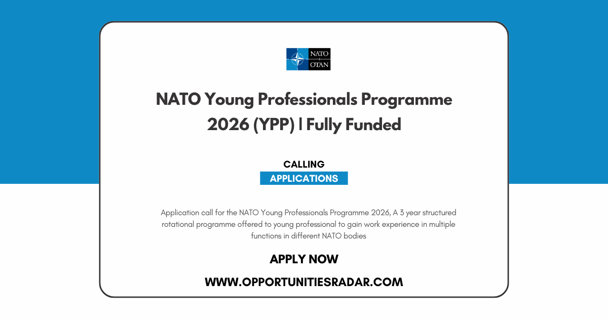 NATO Young Professionals Programme 2026 (YPP) | Fully Funded