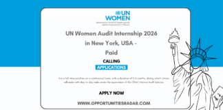 UN Women Audit Internship 2026 in New York