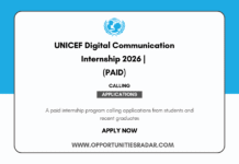 UNICEF Digital Communication Internship 2026