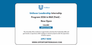 Unilever Leadership Internship Program 2026 (Paid)
