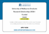 University of Melbourne Graduate Research Scholarships 2026