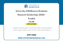 University of Melbourne Graduate Research Scholarships 2026 | Funded University of Melbourne Graduate Research Scholarships 2026