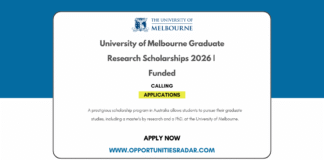 University of Melbourne Graduate Research Scholarships 2026