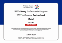 WTO Young Professionals Programme 2027