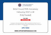 British Council 90th Anniversary Fellowship 2027 in UK (Fully Funded) British Council 90th Anniversary Fellowship