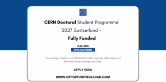 CERN Doctoral Student Programme 2027