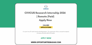 CIVICUS Research Internship 2026