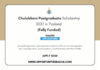 Chulabhorn Postgraduate Scholarship 2027