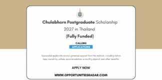 Chulabhorn Postgraduate Scholarship 2027