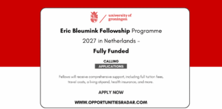 Eric Bleumink Fellowship 2027 in Netherlands