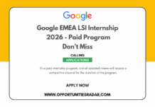 Google EMEA LSI Internship 2026