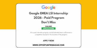 Google EMEA LSI Internship 2026