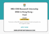 HKU CDS Research Internship 2026