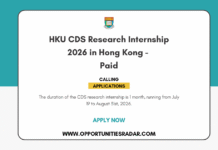 HKU CDS Research Internship 2026