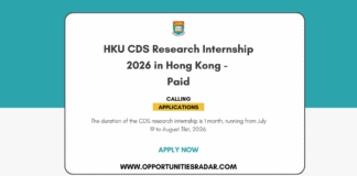 HKU CDS Research Internship 2026