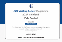 JYU Visiting Fellow Programme 2027 in Finland (Fully Funded) JYU Visiting Fellow Programme 2027