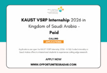 KAUST VSRP 2026