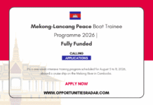 Mekong-Lancang Peace Boat Training Programme 2026