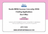 Nestle MENA Summer Internship 2026
