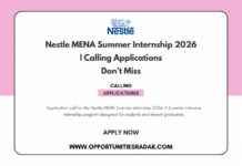 Nestle MENA Summer Internship 2026