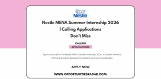 Nestle MENA Summer Internship 2026