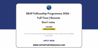 SEAP Fellowship Programme 2026