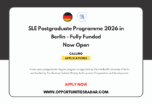 SLE Postgraduate Programme 2026 in Berlin