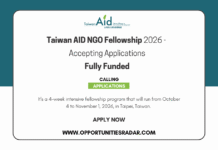 Taiwan AID NGO Fellowship 2026