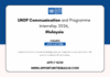 UNDP Communication and Programme Internship 2026